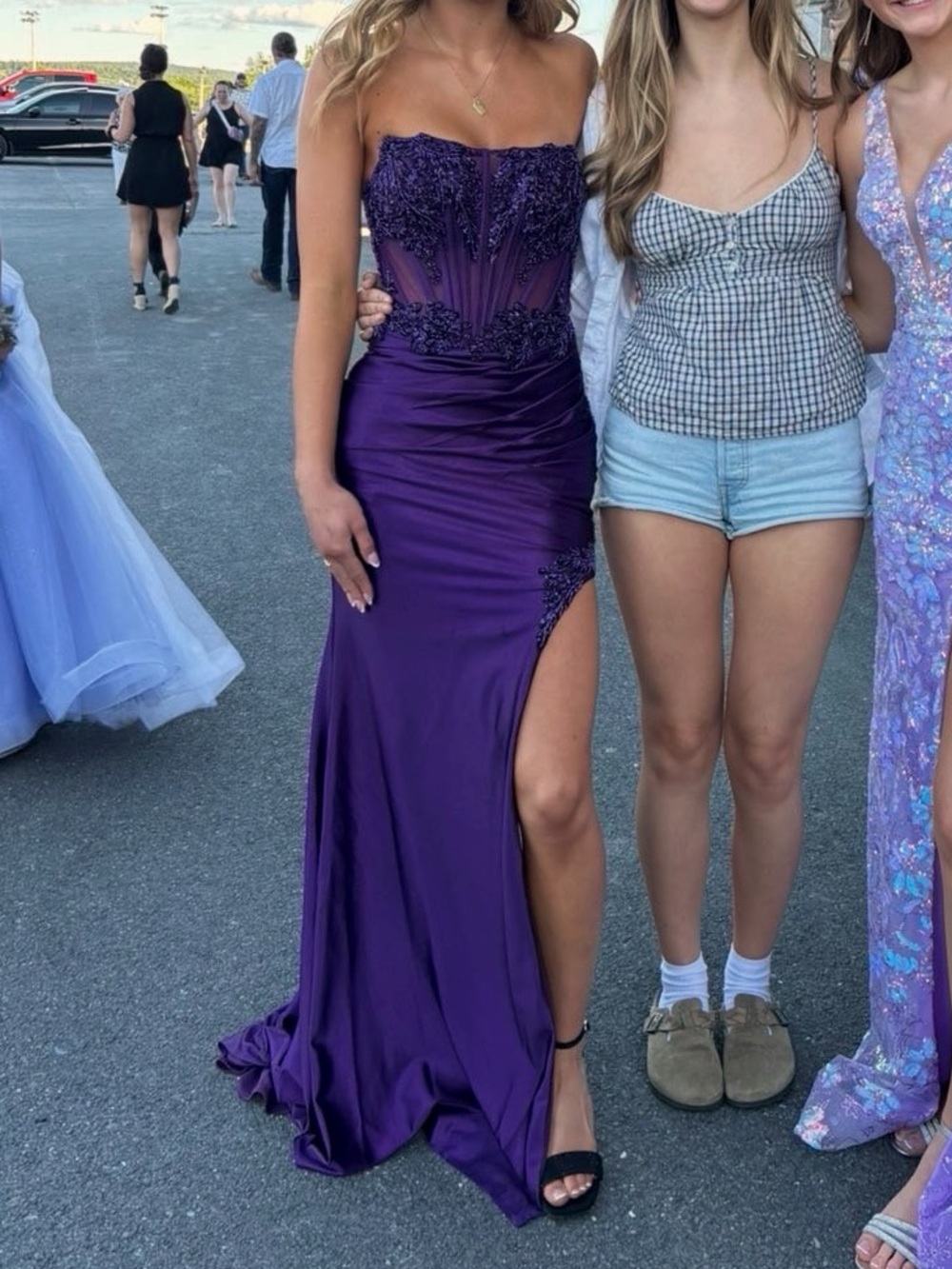Gorgeous deep purple Faviana dress